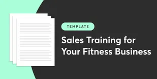 Sales training template from Mindbody