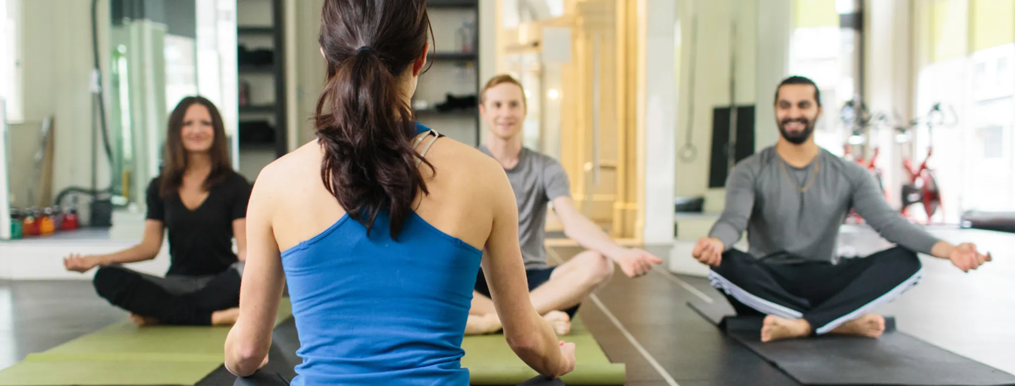 Group practicing yoga