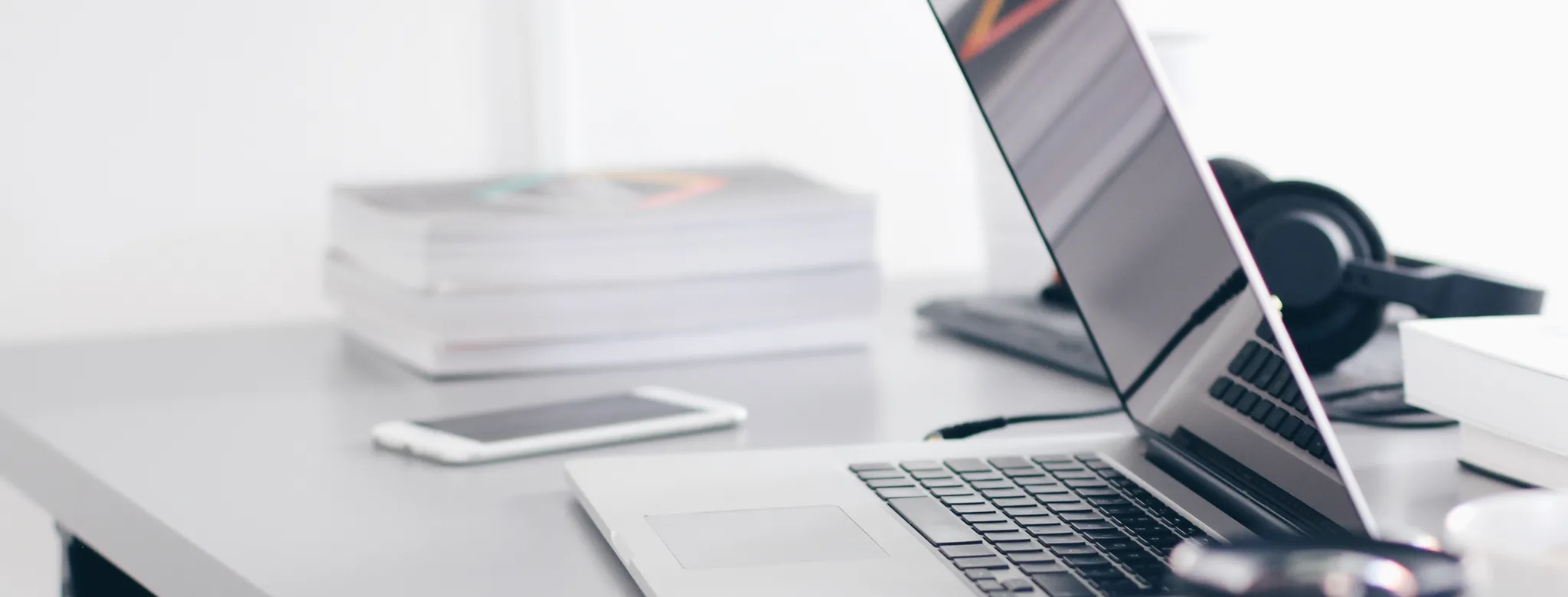 Laptop computer on a desk