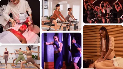 people doing fitness and wellness activities