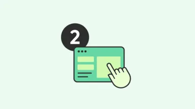 An icon representing step 2 of a process
