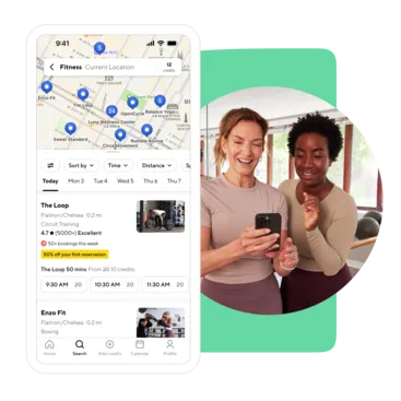 A collage showing ClassPass for fitness businesses