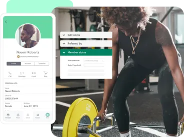 A collage showing Mindbody client tools