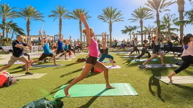 Working out at the MINDBDOY BOLD Conference