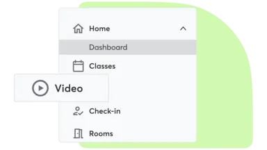 A collage showing Mindbody video features
