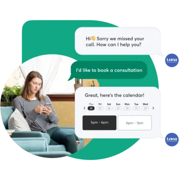 woman using an AI chatbot on her phone