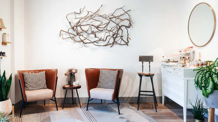 The waiting area at Yoso Wellness Spa